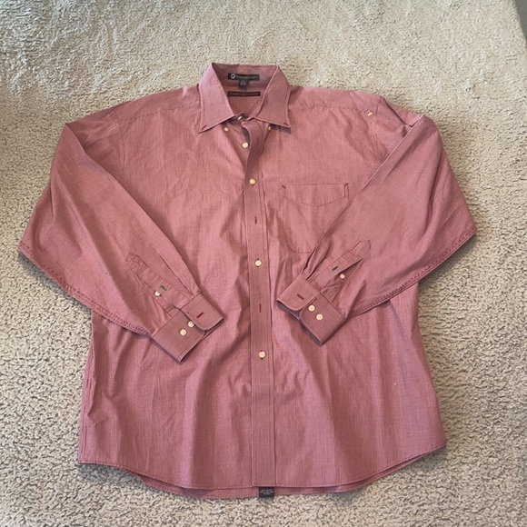 Tommy Hilfiger Men's Check Button Down Size 16 1/2 34-35 Red TLC - Picture 2 of 12
